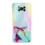 For Xiaomi Poco X3 / X3 Pro / X3 NFC Laser Marble Pattern Clear TPU Shockproof Protective Case(Green)