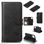 For iPhone 13 Embossed Happy Cat Pattern Horizontal Flip Leather Case with Holder & Card Slots & Wallet(Black)