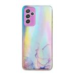 For Samsung Galaxy A82 Laser Marble Pattern Clear TPU Shockproof Protective Case(Pink)