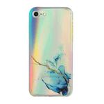 Laser Marble Pattern Clear TPU Shockproof Protective Case For iPhone 6 & 6s(Blue)