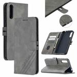 For Huawei P Smart S / Y8p Stitching Style 2-Color Cow Texture Horizontal Flip PU Leather Case with Holder & Card Slot & Lanyard(Gray)