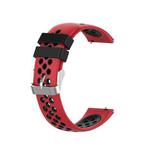 For Huawei Watch 3 / 3 Pro 22mm Two-color Silicone Watch Band(Red Black)