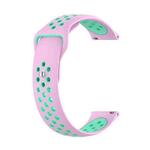 For Huawei Watch 3 / 3 Pro 22mm Two-color Silicone Watch Band(Pink Mint Green)