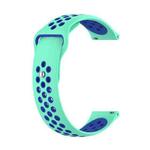 For Huawei Watch 3 / 3 Pro 22mm Two-color Silicone Watch Band(Mint Green Blue)