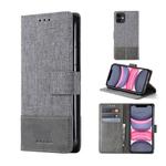 For iPhone 11 Pro MUXMA MX102 Horizontal Flip Canvas Leather Case with Stand & Card Slot & Wallet Function(Grey)
