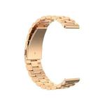 For Huawei Watch 3 / 3 Pro 22mm Three-beads Steel Watch Band(Rose Gold)