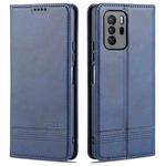 For Xiaomi Redmi Note 10 Pro 5G AZNS Magnetic Calf Texture Horizontal Flip Leather Case with Card Slots & Holder & Wallet(Dark Blue)