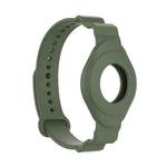 Armor Silicone Strap Watchband for Apple Airtag, Size: One Size(Dark Green)