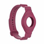 Armor Silicone Strap Watchband for Apple Airtag, Size: One Size(Wine Red)