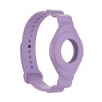 Armor Silicone Strap Watchband for Apple Airtag, Size: One Size(Light Purple)