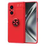 For Honor 50 SE Metal Ring Holder 360 Degree Rotating TPU Case(Red+Red)