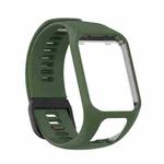 For Tomtom 4 Silicone Watch Band(Dark Green)