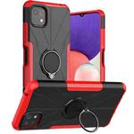 For Samsung Galaxy A22 5G Armor Bear Shockproof PC + TPU Protective Case with Ring Holder(Red)