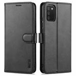 For Samsung Galaxy A02s AZNS Skin Feel Calf Texture Horizontal Flip Leather Case with Card Slots & Holder & Wallet(Black)