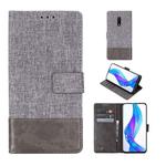 For OPPO Realme X MUXMA MX102 Horizontal Flip Canvas Leather Case with Stand & Card Slot & Wallet Function(Grey)