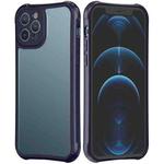 For iPhone 12 LESUDESIGN Series Frosted Acrylic Anti-fall Protective Case(Blue)