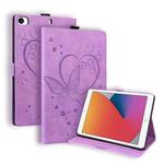 Love Butterfly Pattern Horizontal Flip Leather Case with Holder & Sleep / Wake-up Function For iPad Mini 1 / 2 / 3 / 4 / 5(Purple)