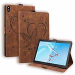 For Lenovo Tab M10 10.1 inch Love Butterfly Pattern Horizontal Flip Leather Case with Holder(Brown)