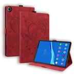 For Lenovo Tab M10 HD (Gen 2) 2020 10.1 TB-X306F Love Butterfly Pattern Horizontal Flip Leather Case with Holder(Red)