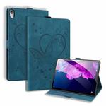 For Lenovo Tab P11 TB-J606F Love Butterfly Pattern Horizontal Flip Leather Case with Holder(Blue)