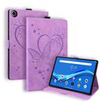 For Lenovo Tab M10 Plus TB-X606F TB-X606X Love Butterfly Pattern Horizontal Flip Leather Case with Holder(Purple)