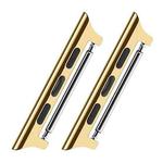 2 PCS Watchbands Stainless Steel Acoustic Ear Connector, Width: 22mm For Apple Watch Series 6 & SE & 5 & 4 40mm / 3 & 2 & 1 38mm(Gold)