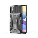 For Xiaomi Redmi Note 10 5G War Chariot Series Armor All-inclusive Shockproof PC + TPU Protective Case with Invisible Holder(Grey)