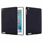 Solid Color Liquid Silicone Dropproof Full Coverage Protective Case For iPad 4 / 3 / 2(Black)