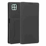 For Samsung Galaxy A22 5G Strong Magnetism Liquid Feel Horizontal Flip Leather Case with Holder & Card Slots & Wallet(Black)