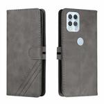 For Motorola Edge S Stitching Style 2-Color Cow Texture Horizontal Flip PU Leather Case with Holder & Card Slot & Lanyard(Gray)