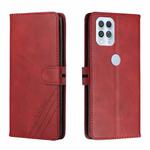 For Motorola Edge S Stitching Style 2-Color Cow Texture Horizontal Flip PU Leather Case with Holder & Card Slot & Lanyard(Red)