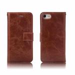 For iPhone SE 2022 / SE 2020 / 8 / 7 Crazy Horse Texture Detachable Magnetic Back Cover Horizontal Flip Leather Case with Holder & Card Slots & Photo Frame & Wallet(Brown)
