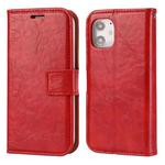 For iPhone 11 Crazy Horse Texture Detachable Magnetic Back Cover Horizontal Flip Leather Case with Holder & Card Slots & Photo Frame & Wallet (Red)