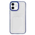 For iPhone 12 mini Full-coverage 360 Clear PC + TPU Shockproof Protective Case with Card Slot (Blue)