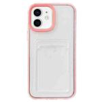 For iPhone 12 mini Full-coverage 360 Clear PC + TPU Shockproof Protective Case with Card Slot (Pink)