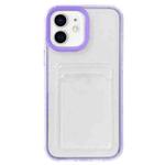 For iPhone 12 mini Full-coverage 360 Clear PC + TPU Shockproof Protective Case with Card Slot (Purple)