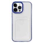 For iPhone 12 Pro Max Full-coverage 360 Clear PC + TPU Shockproof Protective Case with Card Slot(Blue)
