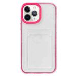 For iPhone 11 Pro Full-coverage 360 Clear PC + TPU Shockproof Protective Case with Card Slot (Rose Red)