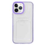 For iPhone 11 Pro Full-coverage 360 Clear PC + TPU Shockproof Protective Case with Card Slot (Purple)