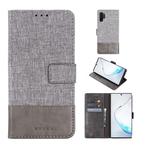 For Galaxy Note 10 Pro MUXMA MX102 Horizontal Flip Canvas Leather Case with Stand & Card Slot & Wallet Function(Grey)