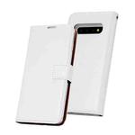 For Samsung Galaxy S10+ Crazy Horse Texture Detachable Magnetic Back Cover Horizontal Flip Leather Case with Holder & Card Slots & Photo Frame & Wallet(White)