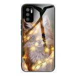 For Xiaomi Redmi Note 10 5G Colorful Painted Glass Shockproof Protective Case(Fox)