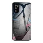 For Xiaomi Redmi Note 10 5G Colorful Painted Glass Shockproof Protective Case(Technology Rhombusology Rhombus)