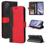 For OPPO A92S/A72 5G/A73 5G/A52 5G/Reno4 Z Business Stitching-Color Horizontal Flip PU Leather Case with Holder & Card Slots & Photo Frame & Lanyard(Red)