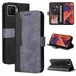 For OPPO F17/A73 2020/F17 Pro/A93 2020 Business Stitching-Color Horizontal Flip PU Leather Case with Holder & Card Slots & Photo Frame & Lanyard(Grey)