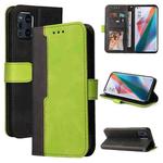 For OPPO Find X3 / X3 Pro Business Stitching-Color Horizontal Flip PU Leather Case with Holder & Card Slots & Photo Frame & Lanyard(Green)