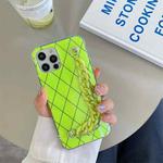 For iPhone 11 Aurora Rhomboid TPU Shockproof Wrist Bracelet Chain Case (Green)