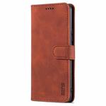 For vivo X60 Pro AZNS Skin Feel Calf Texture Horizontal Flip Leather Case with Card Slots & Holder & Wallet(Brown)