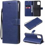 For OPPO Find X3 / Find X3 Pro Solid Color Horizontal Flip Protective Leather Case with Holder & Card Slots & Wallet & Photo Frame & Lanyard(Blue)