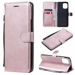 For OPPO Find X3 / Find X3 Pro Solid Color Horizontal Flip Protective Leather Case with Holder & Card Slots & Wallet & Photo Frame & Lanyard(Rose Gold)